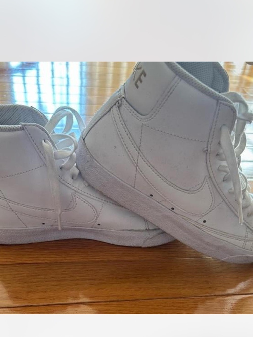 Nike White & Gold High-Top Blazers